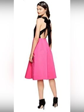 midi dress fitted Black Mesh Overlay Fitted Midi Dress